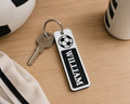 Nyckelring med valfritt namn - Fotboll